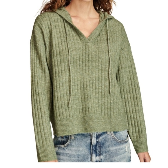 Lucky Brand Sage Green Knit Hooded Sweater - Picture 2 of 5
